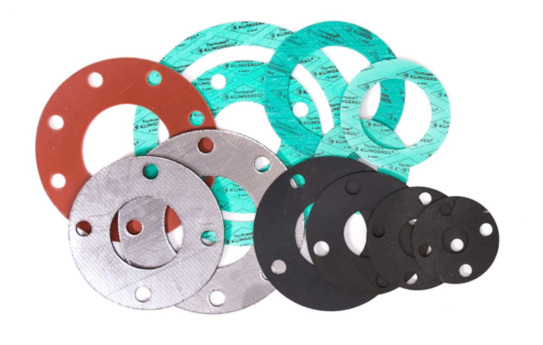 Assorted circular gaskets in various colors.