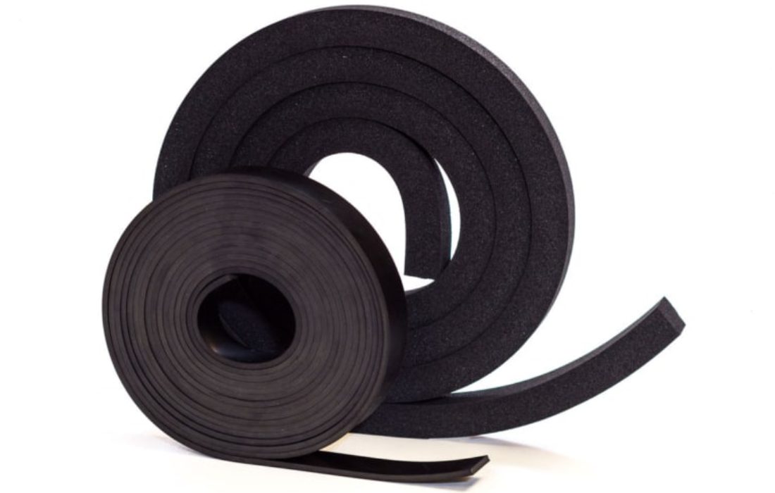 Two rolls of black foam sealing tape